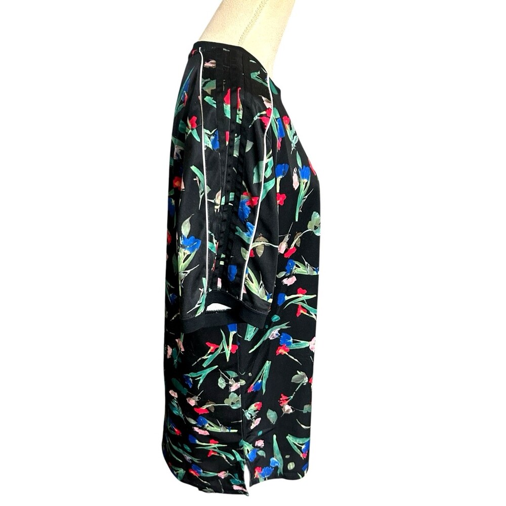 Adidas Womens Bellista Floral Tee Short Sleeves Oversized Shirt Dress  S - Picture 7 of 10